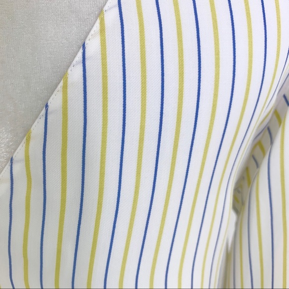 Massimo Dutti V Back Striped Bell Sleeve Top 6 NWT - Picture 12 of 13